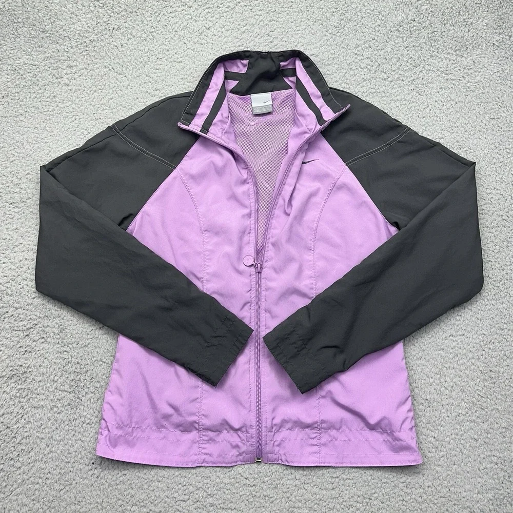 NIKE Womens Small 4-6 F6USH 127203 Full-Zip Purple Polyester Athletic Jacket